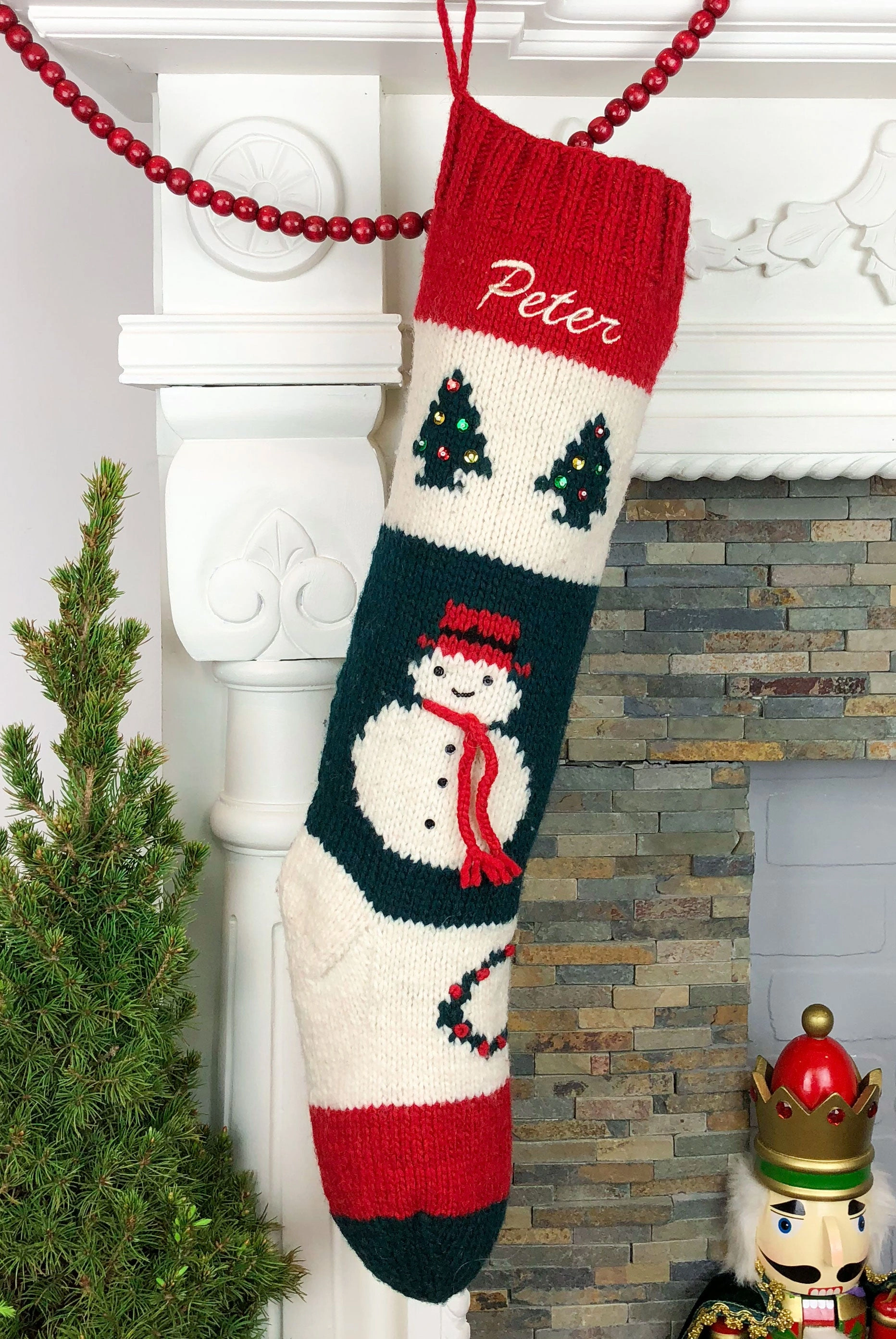 Handcrafted Personalized Snowman Stocking – A Winter Wish Come True!